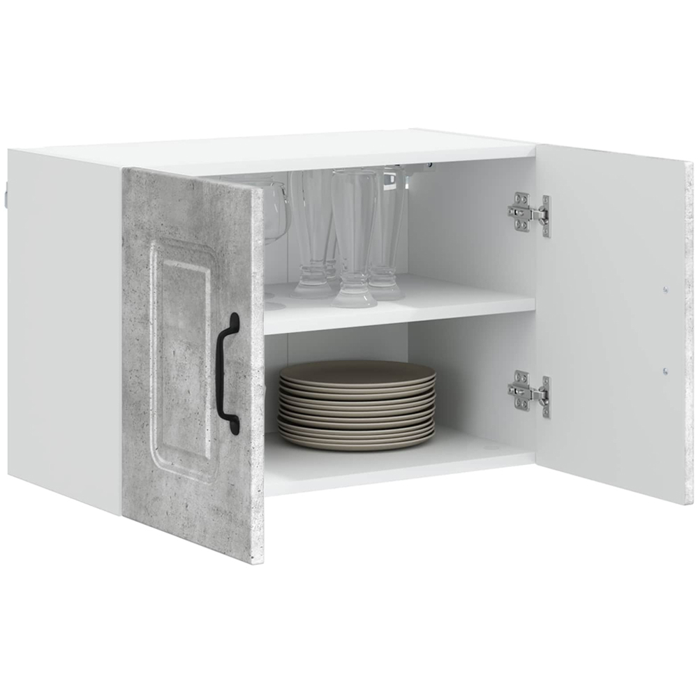 vidaXL Kalmar 2 Door Concrete Grey Wall Mounted Kitchen Cabinet Set of 2 Image 3