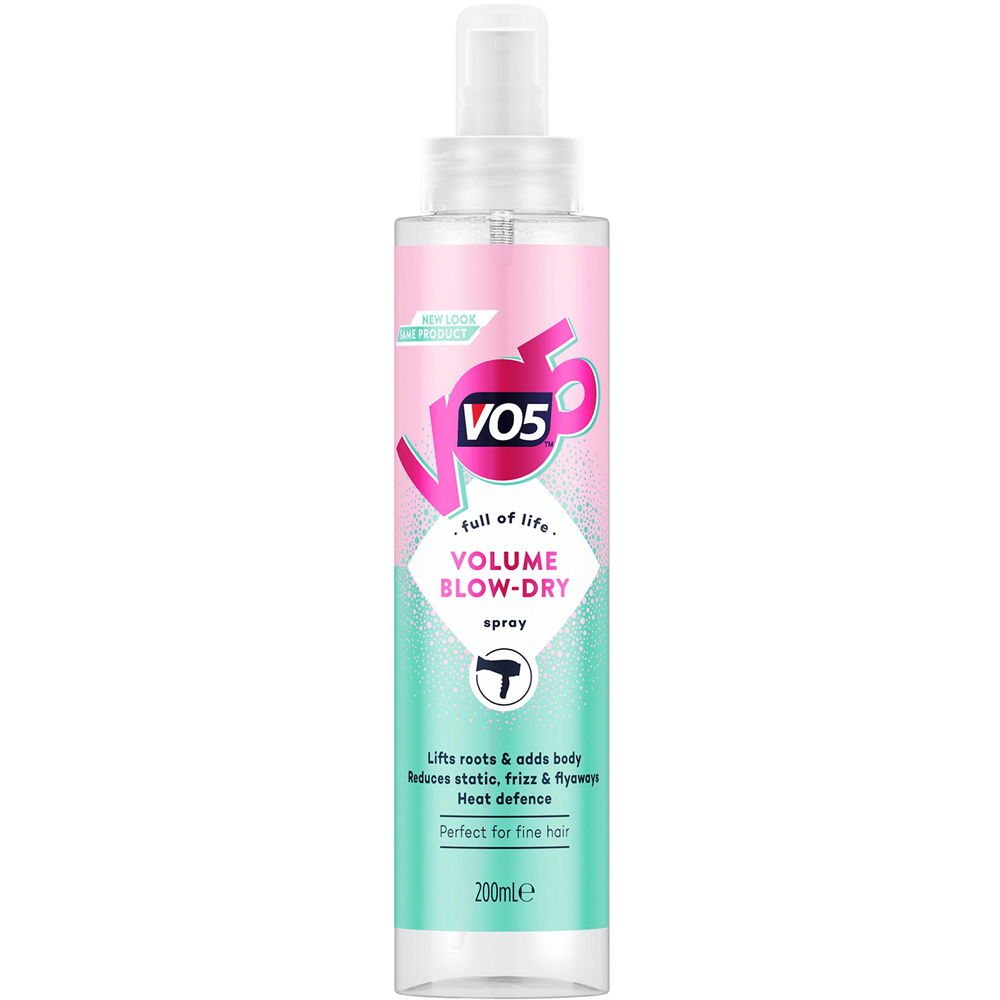 VO5 Volume Heat Activation Blow-Dry Hair Spray 200ml 6 Pack Image 2