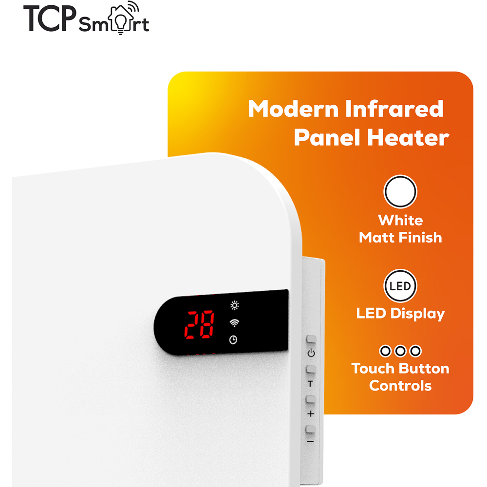 TCP Smart White Infrared Panel Heater with Energy Monitoring 400W Image 4