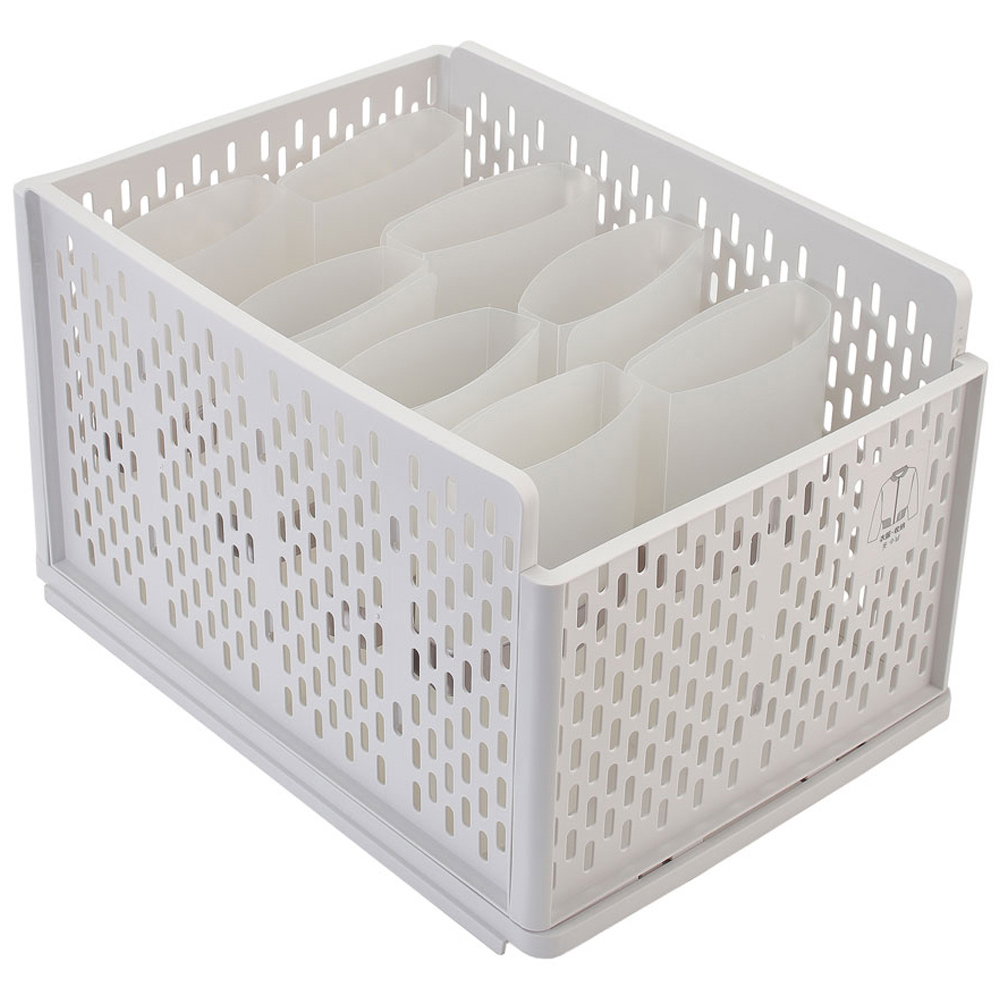 Living and Home Stackable Clothes Storage Basket Drawer with Shirt Folders Image 1
