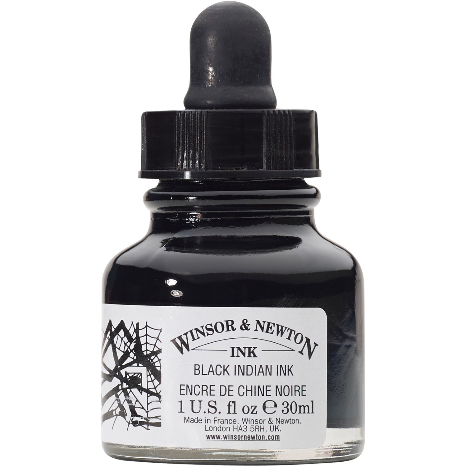 Winsor and Newton 14ml Drawing Ink - Black Image 1
