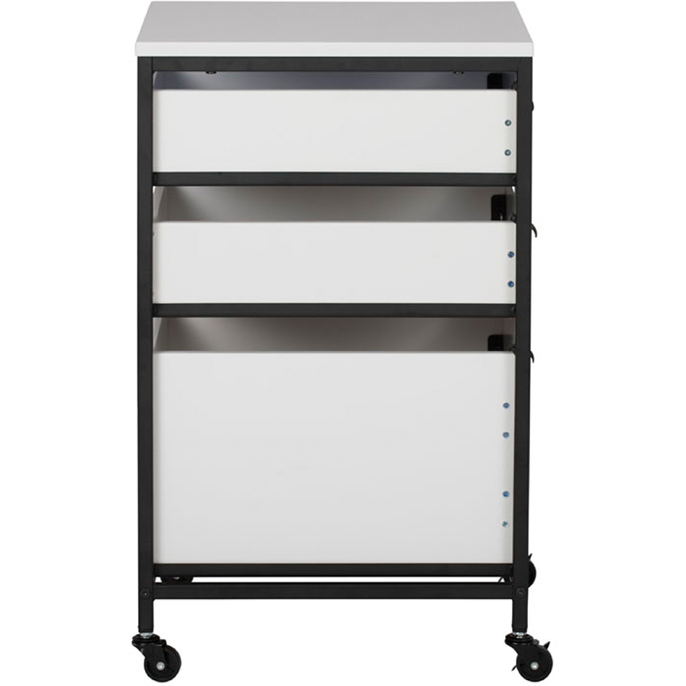 Sewing Online 10223 3 Drawer White with Black Frame Mobile Storage Organiser Image 3