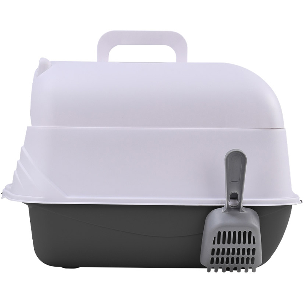 H&O Direct Black Enclosed Cat Litter Box with Scoop 36 x 37 x 51cm Image 3