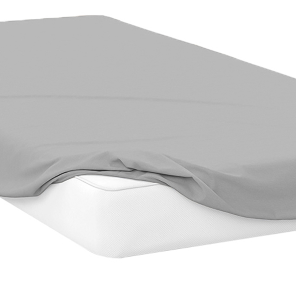 Opus Single Silver Polycotton Fitted Bed Sheet Image 2