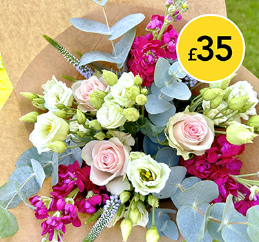 Scented Stock and Rose Bouquet