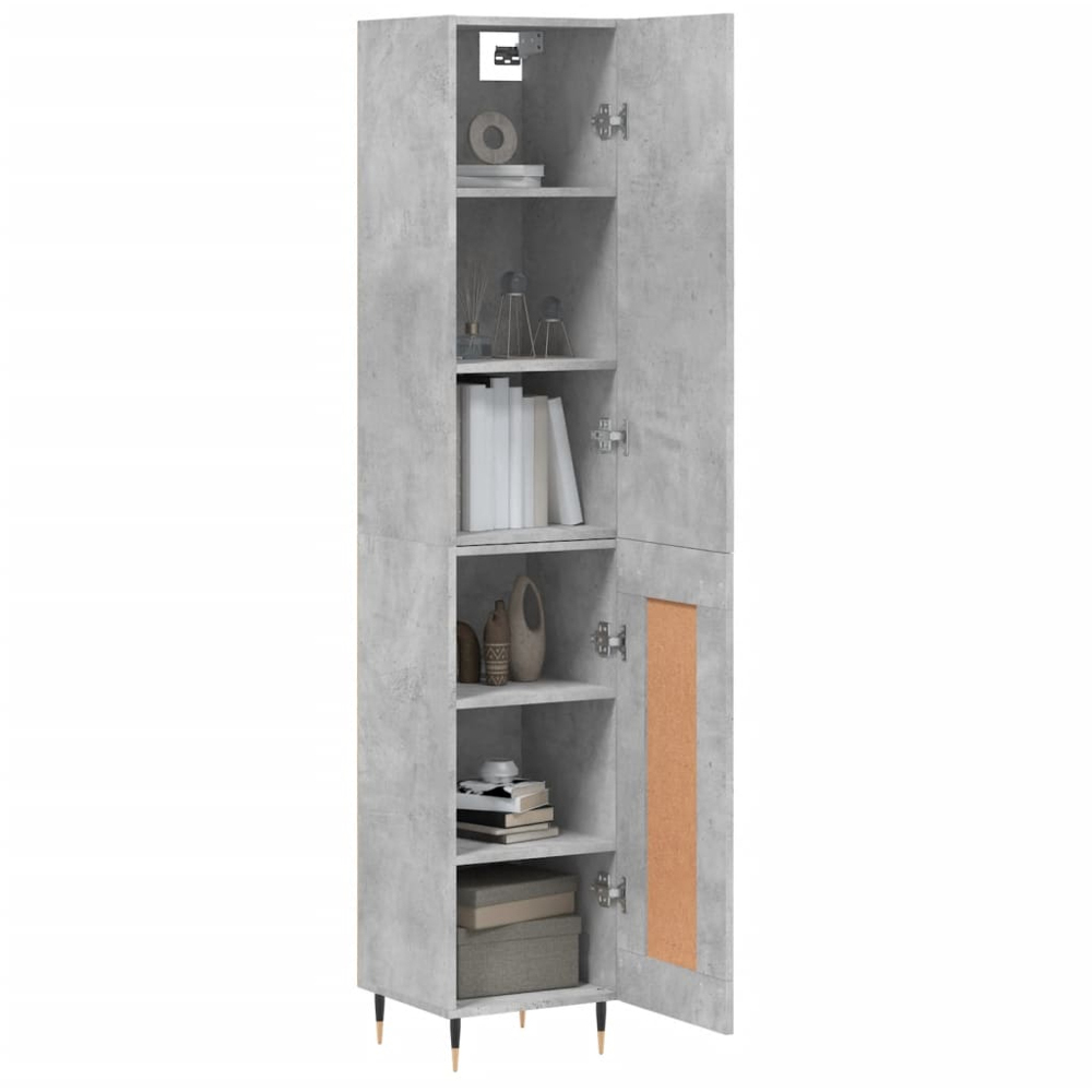 vidaXL 2 Door Concrete Grey Highboard Image 3