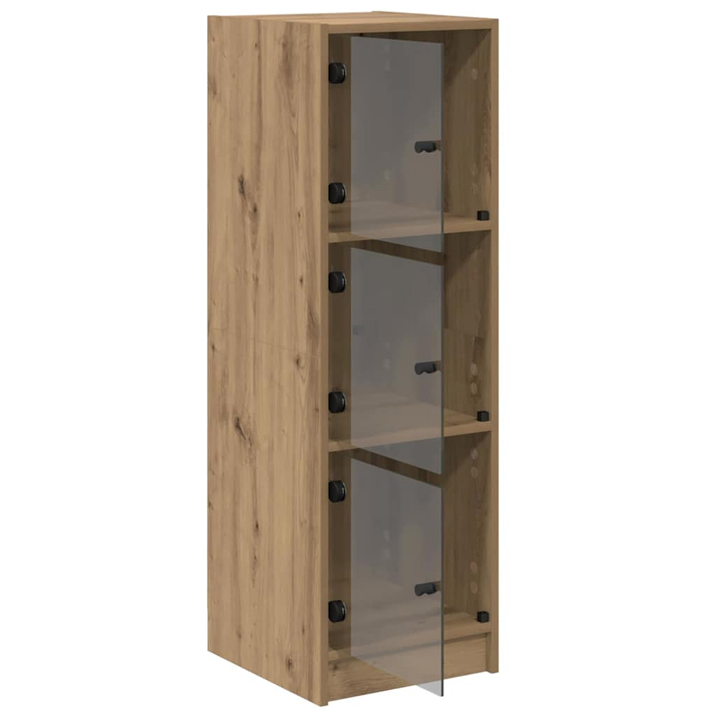 vidaXL 3 Glass Door Artisan Oak Highboard Image 4