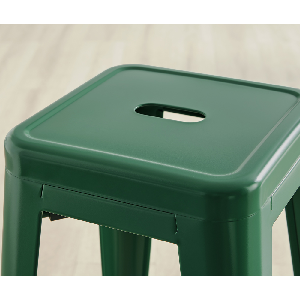 Furniturebox Carter Green Tolix Style Bar Stool Set of 2 Image 4