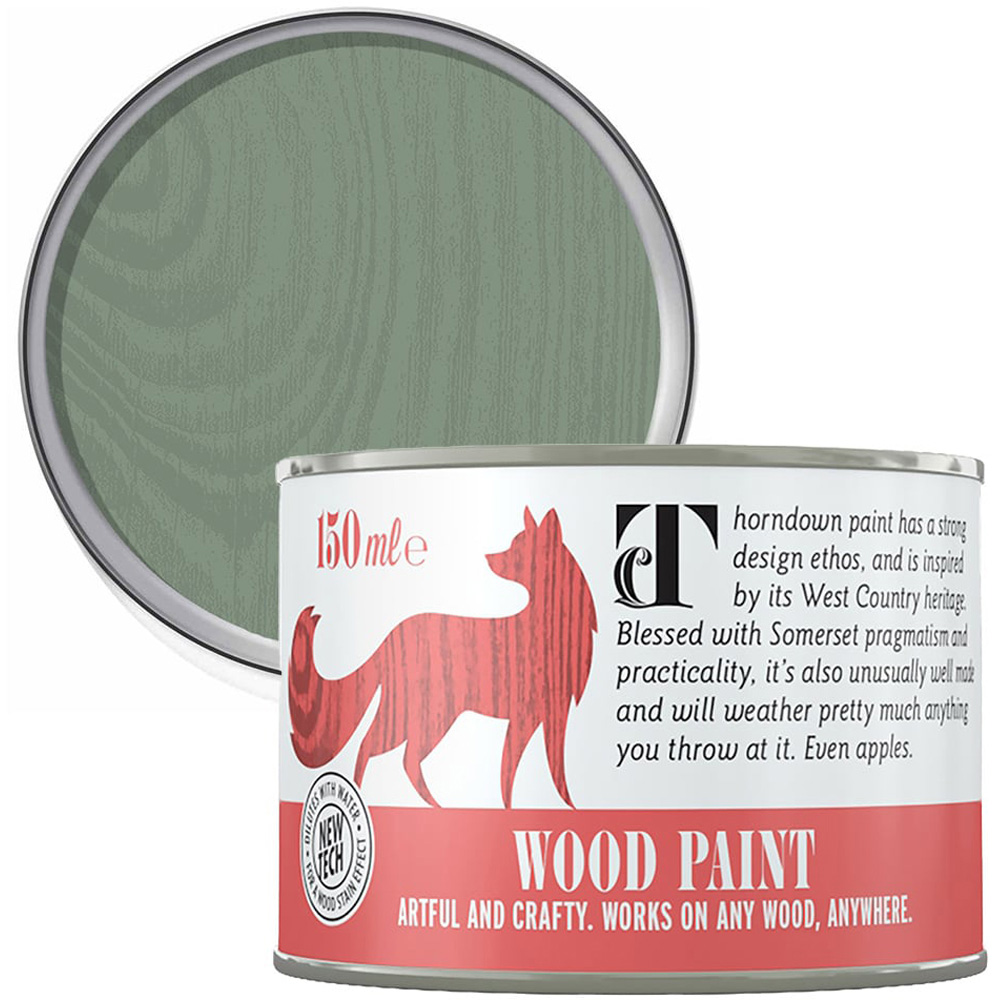 Thorndown Bullrush Green Satin Wood Paint 150ml Image 1