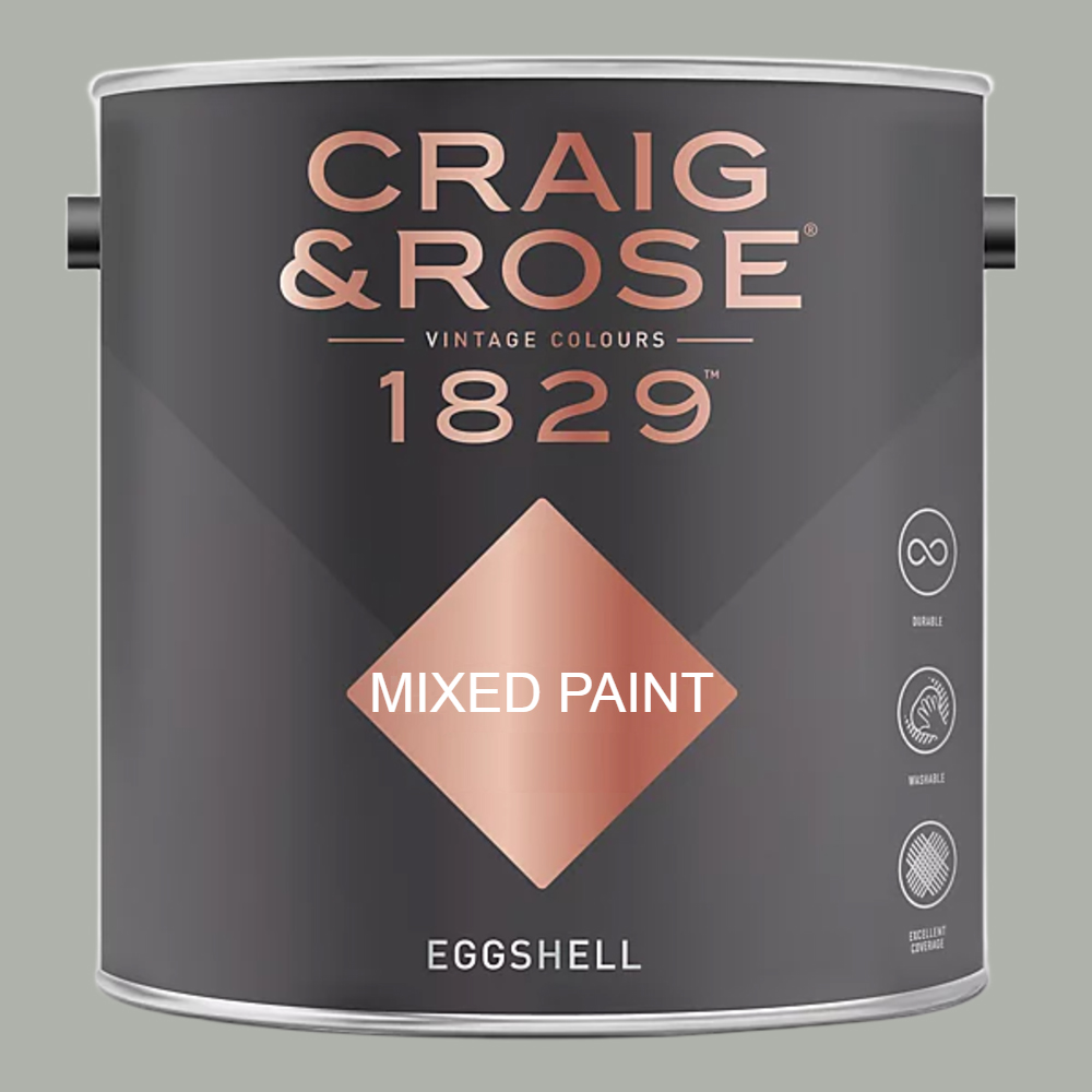 Craig & Rose 1829 Vintage Walls Wood and Metal Almost Grey Eggshell Paint 2.5L Image 2