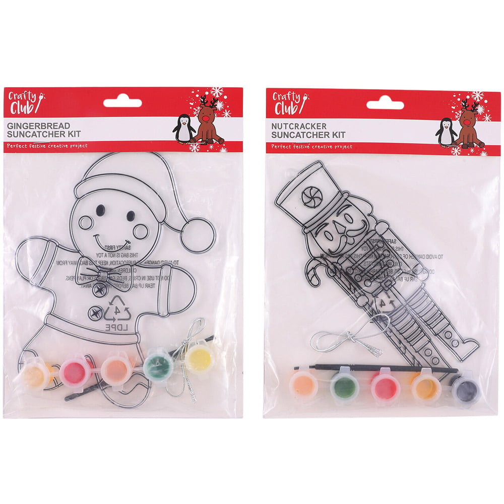 Crafty Club Gingerbread and Stocking Suncatcher 2 Pack Image 1