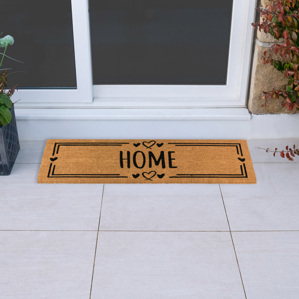 JVL Home Hearts Coir Latex Backed Door Runner 40 x 120cm Image 2