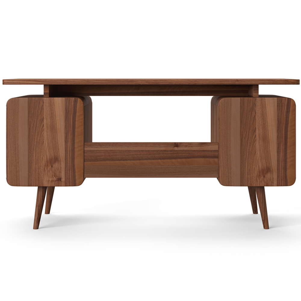 Dorel Somerset 6 Drawer Brown Office Desk Image 4