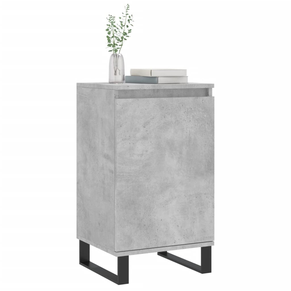 vidaXL Single Door Concrete Grey Sideboard Image 3