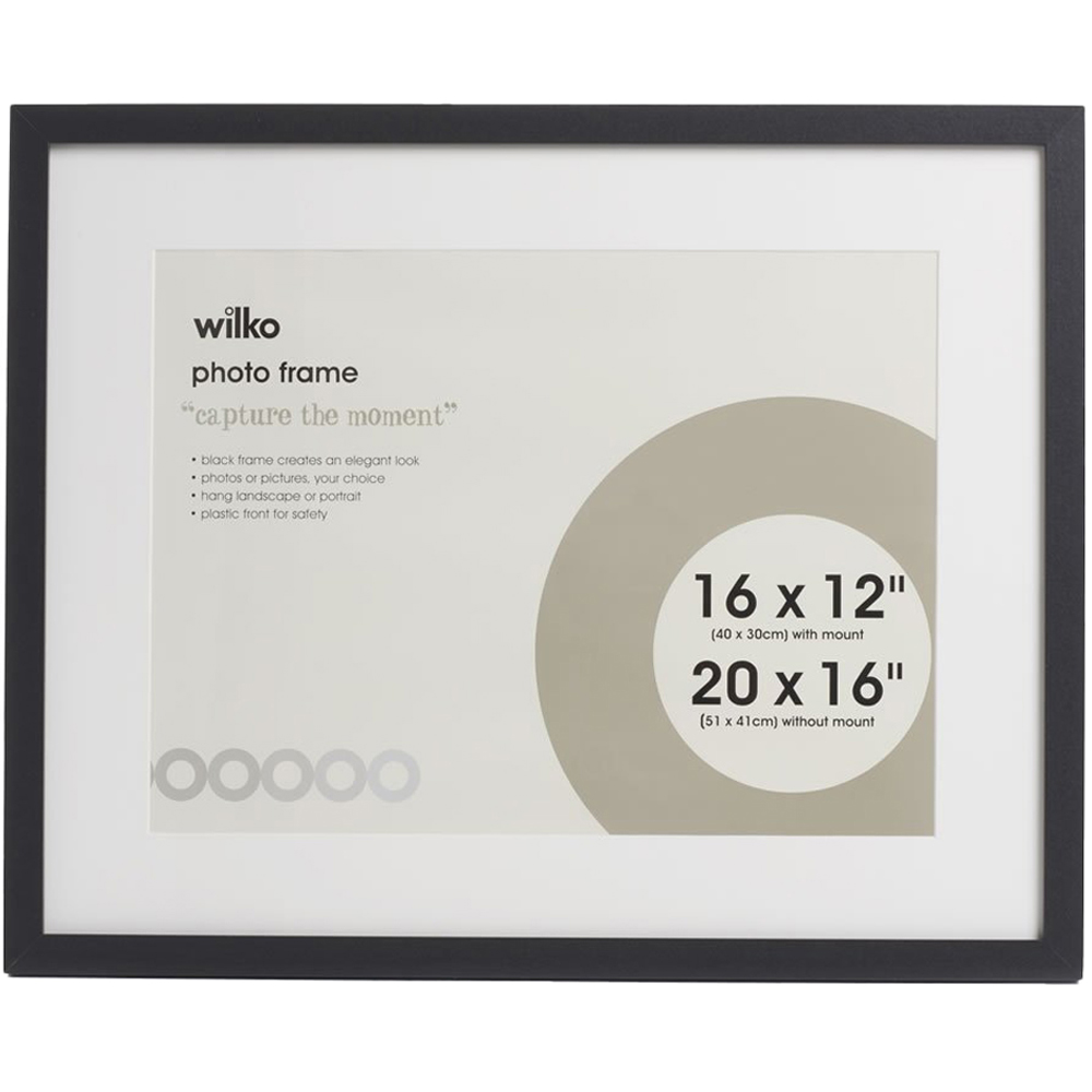 Wilko Black Photo Frame 20 x 16 Inch Image 1