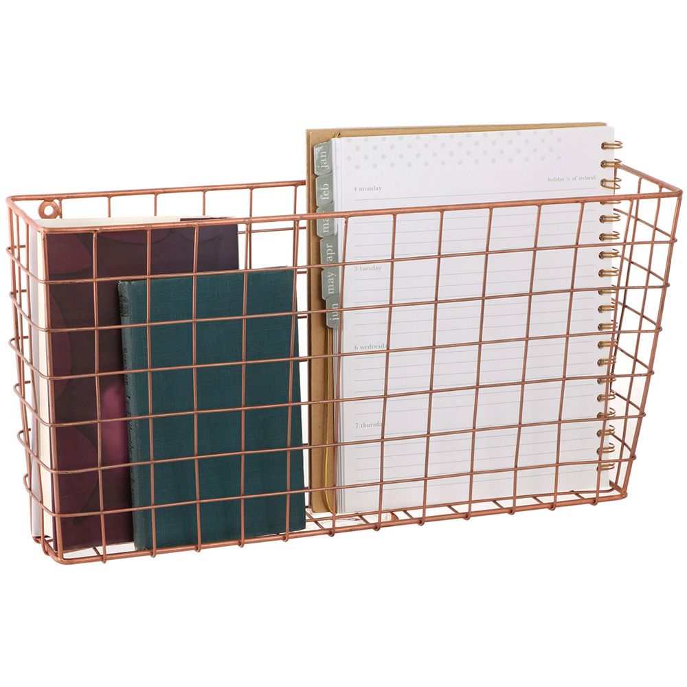 Dibor Copper Wall Storage Basket Image 1
