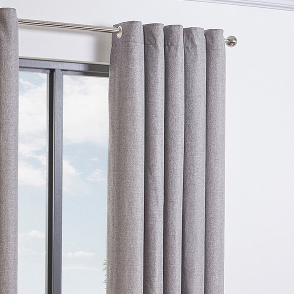 My Home Taylor Silver Blackout Eyelet Curtains 183 x 168cm Image 2