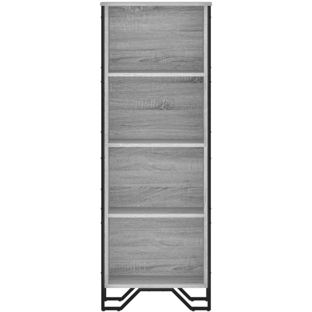 vidaXL 4 Shelf Grey Sonoma Bookcase Image 4