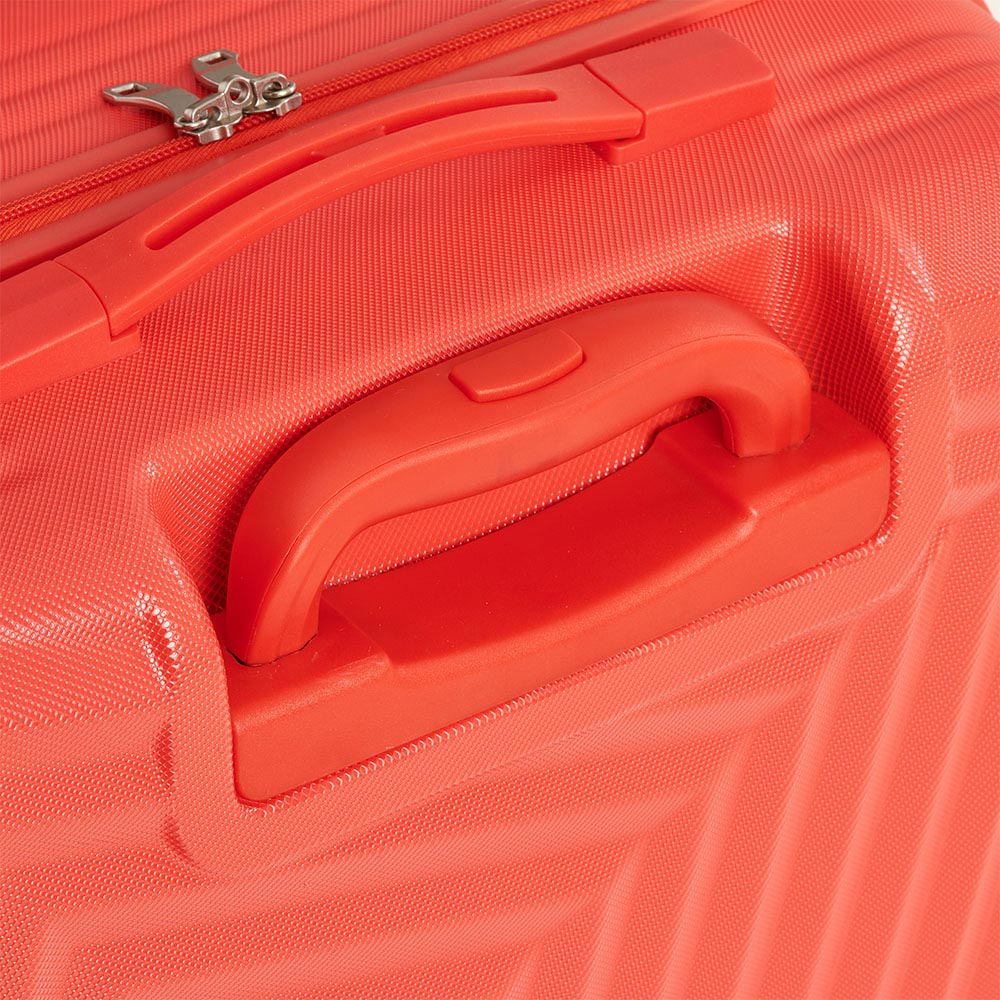 Wilko Squares Suitcase Coral 26 inch Image 5