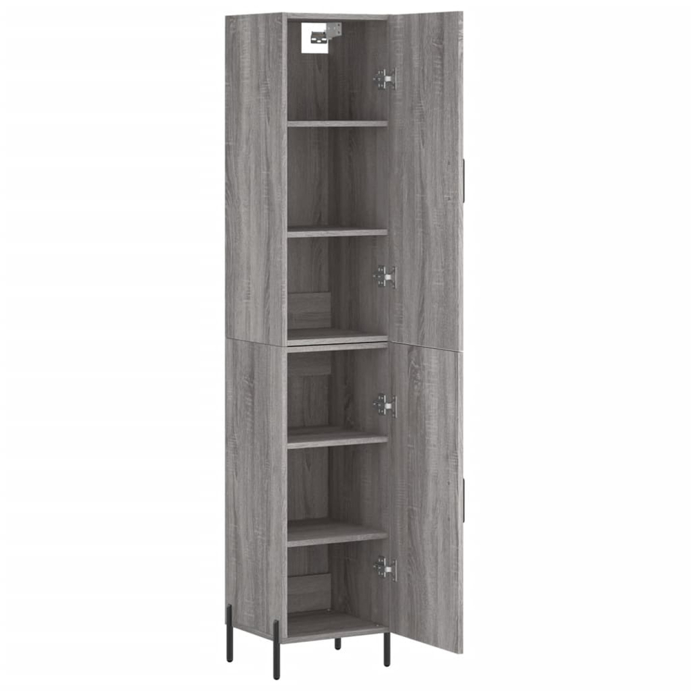vidaXL 2 Door Grey Sonoma Highboard Image 4