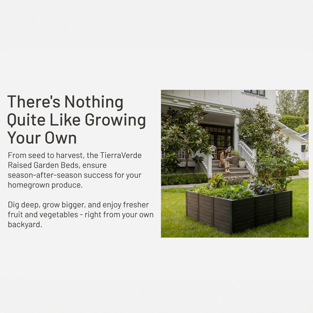 Tierra Verde 12 Panel Raised Bed Black Image 6