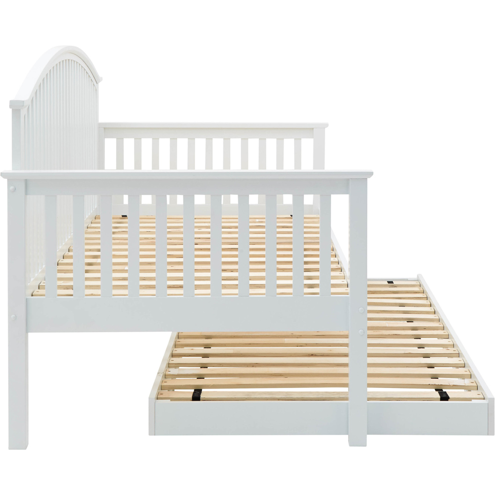 GFW Madrid Single White Wooden Day Bed with Trundle Image 8
