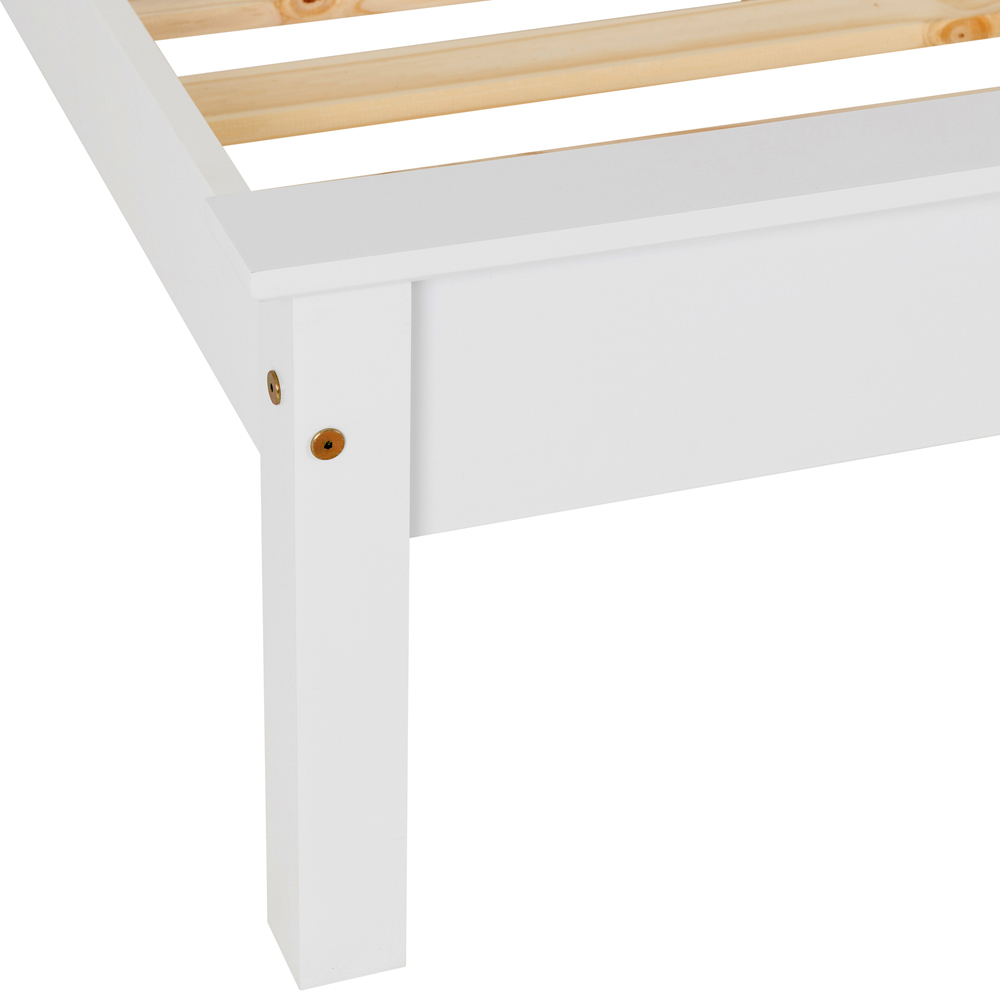 Seconique Monaco Double White Low End Bed Image 3