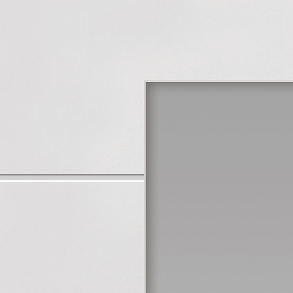 JB Kinds Glazed Primed 4 Line Horizontal Internal Door 1981 x 762mm Image 3