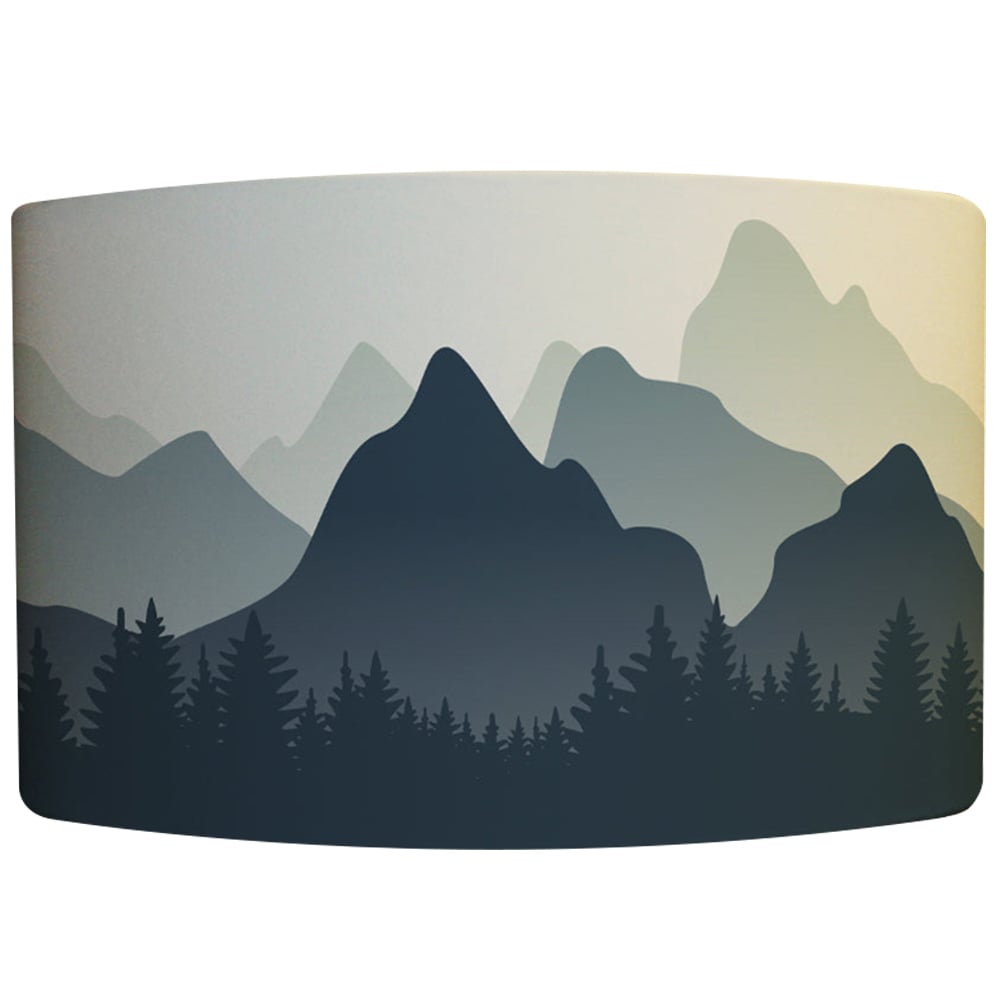 Benjamin Tate Design Small Mountain Landscape Illustration Lamp Shade Image 1