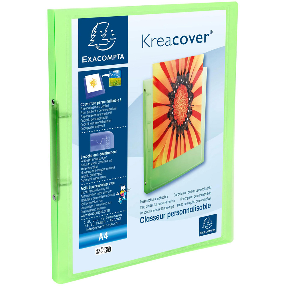 Exacompta Chromaline Multicolour PP 2R Ring Binder 15mm 20 Pack Image 4