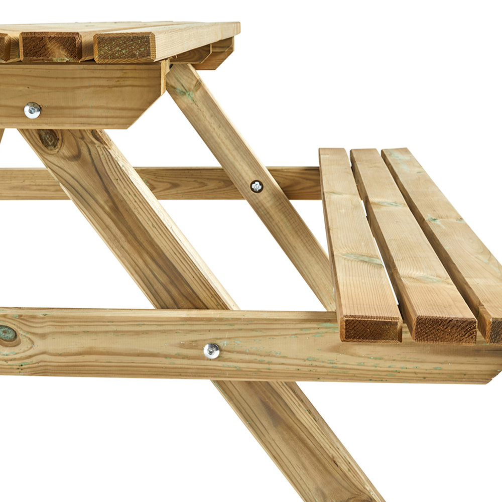 Cerland Alma 6 Seater Wooden Picnic Table Image 3