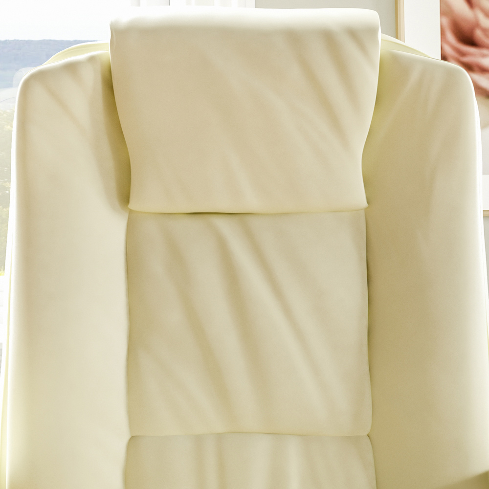 Vida Designs Charlton Cream Swivel Office Chair Image 7