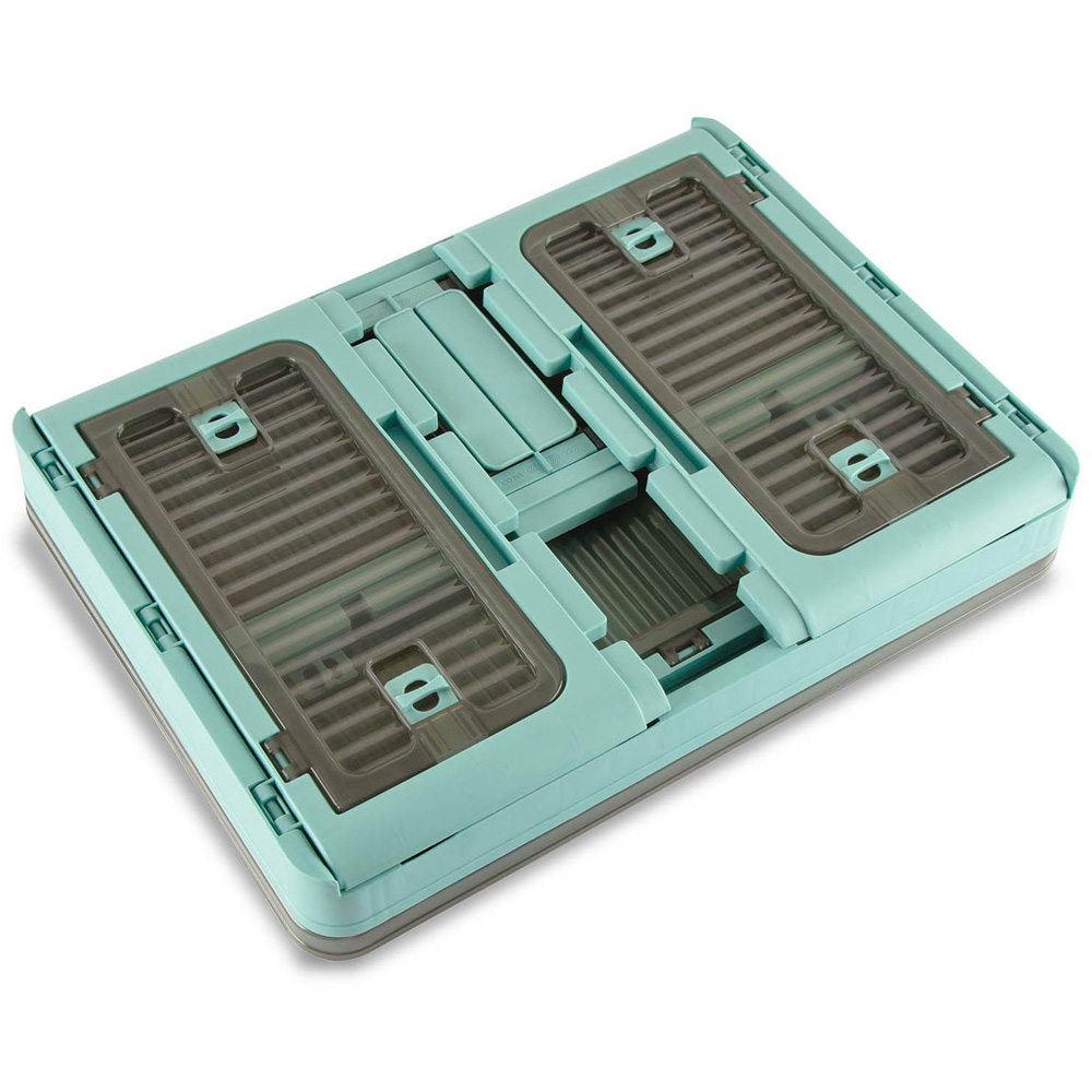 Sewing Online YN8885-BLUE 40L 5 Door Blue Plastic Stackable Storage Box with Wheels Image 6