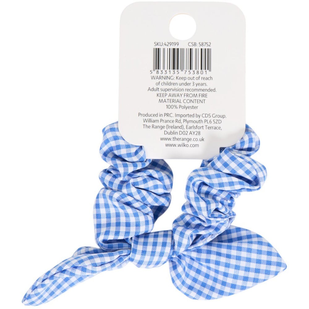 Bow Scrunchie Blue Image 3
