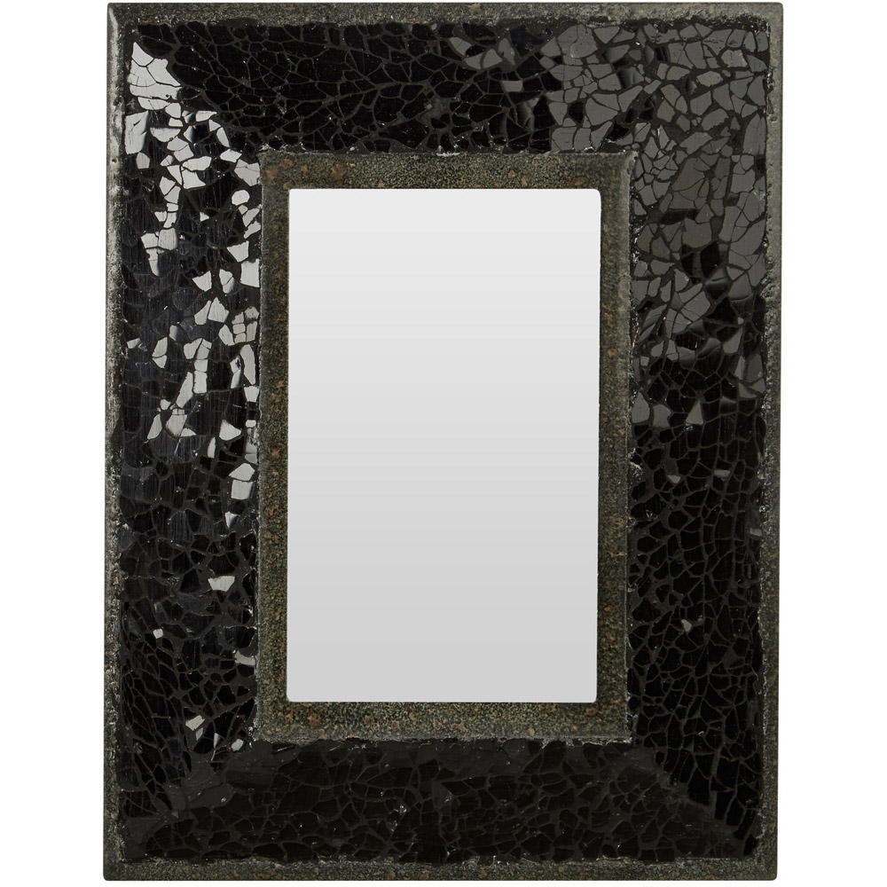 Premier Housewares 2300657 Black Glass Photo Frame 4 x 6 inch Image 1