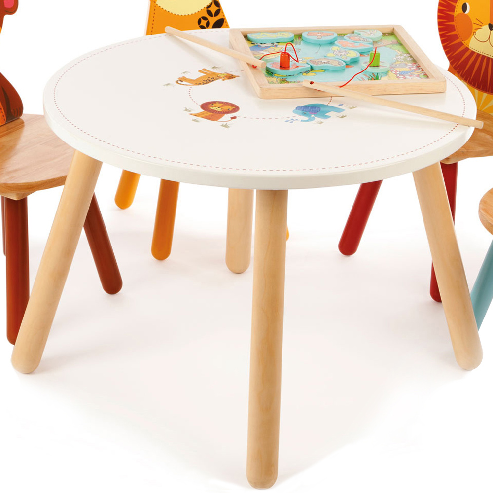 Tidlo Kids Wooden Jungle Animal Table Image 3