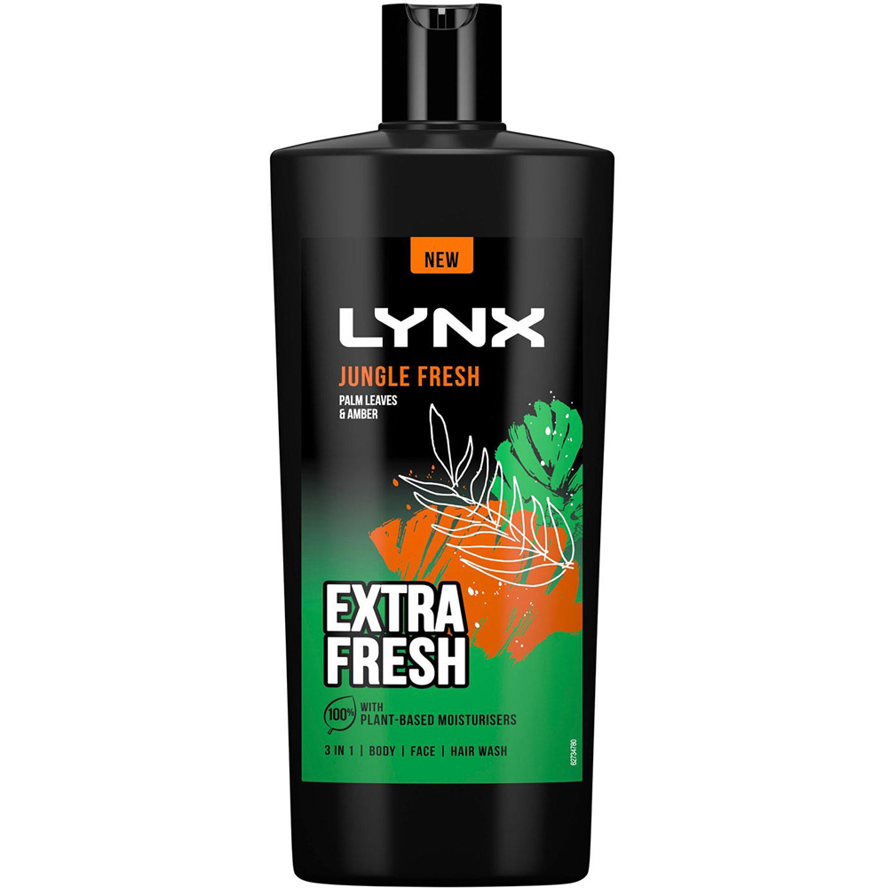 Lynx Jungle Fresh Extra Fresh 3-in-1 Body Face and Hair Shower Gel 225ml 6 Pack Image 2