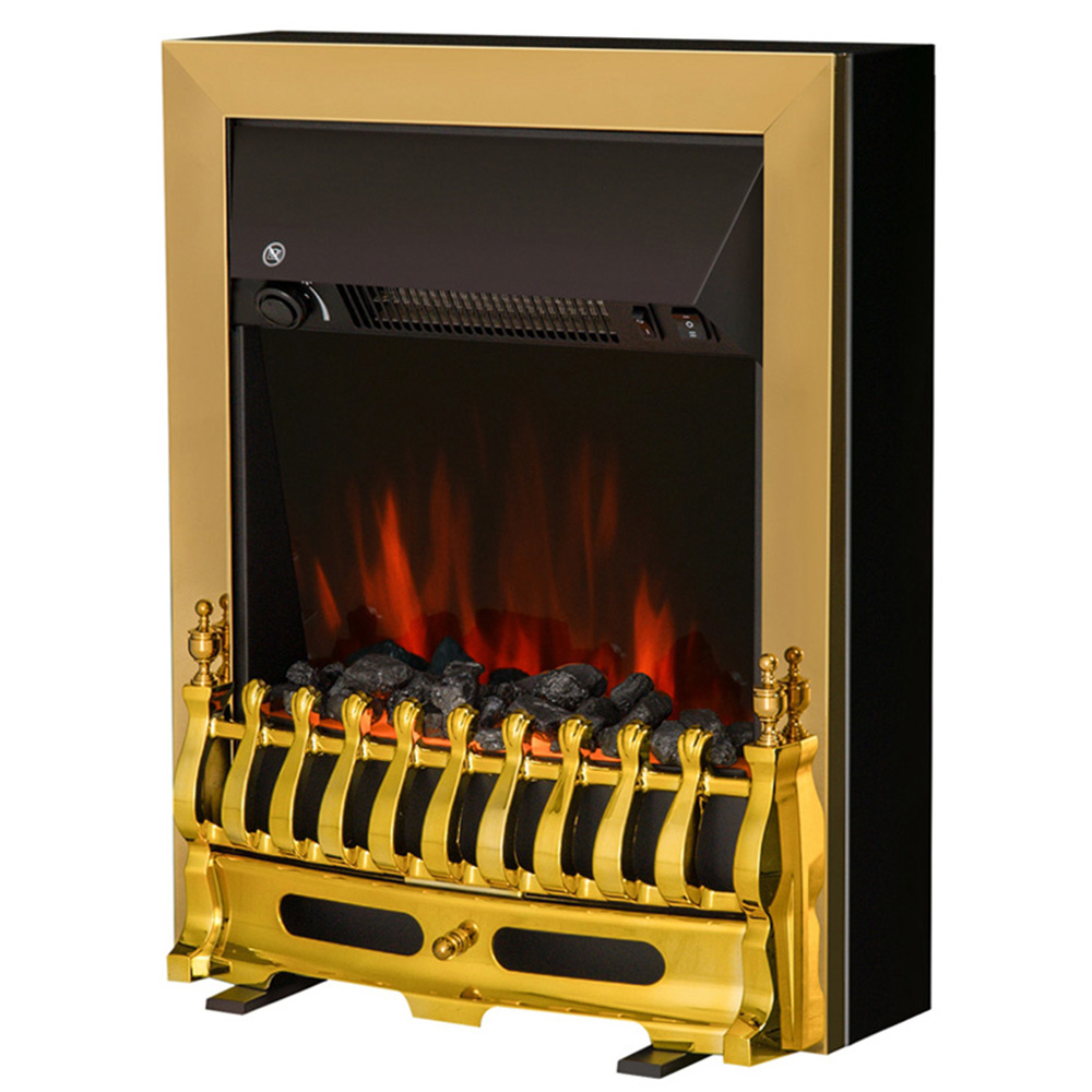 HOMCOM Ava Coal Burning Effect Electric Fireplace Heater Image 1