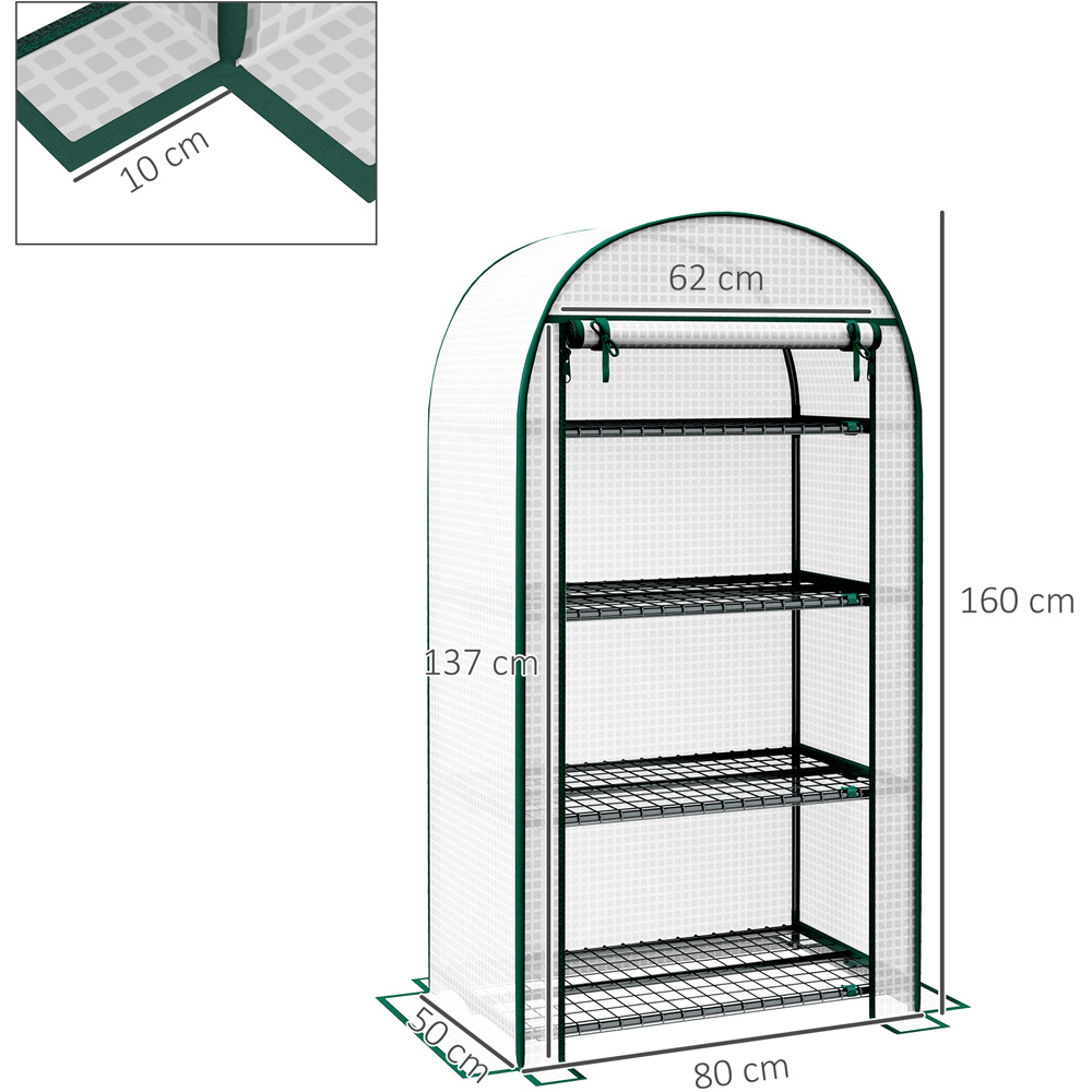 Outsunny 4 Tier Steel Frame 3 x 1.6ft Portable Greenhouse Image 7