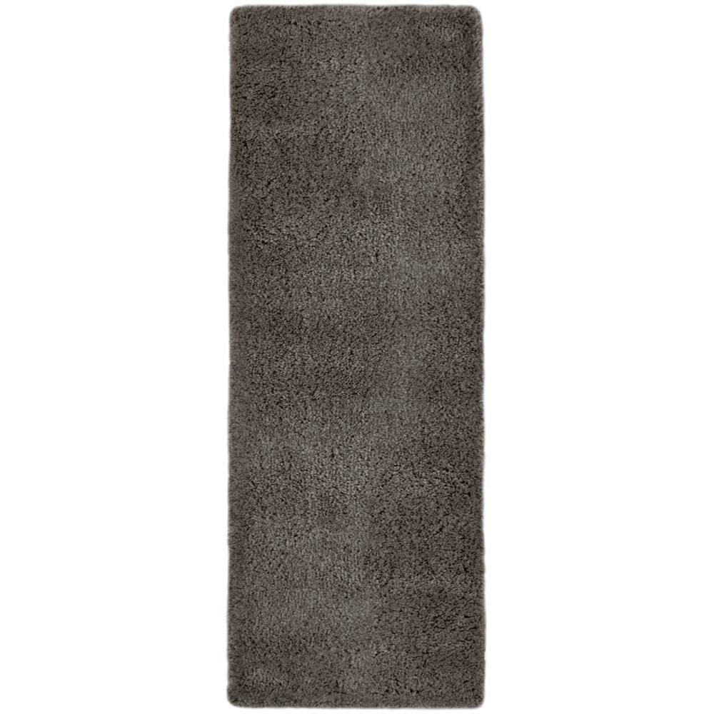 Homemaker Charcoal Snug Plain Shaggy Rug 60 x 200cm Image 1