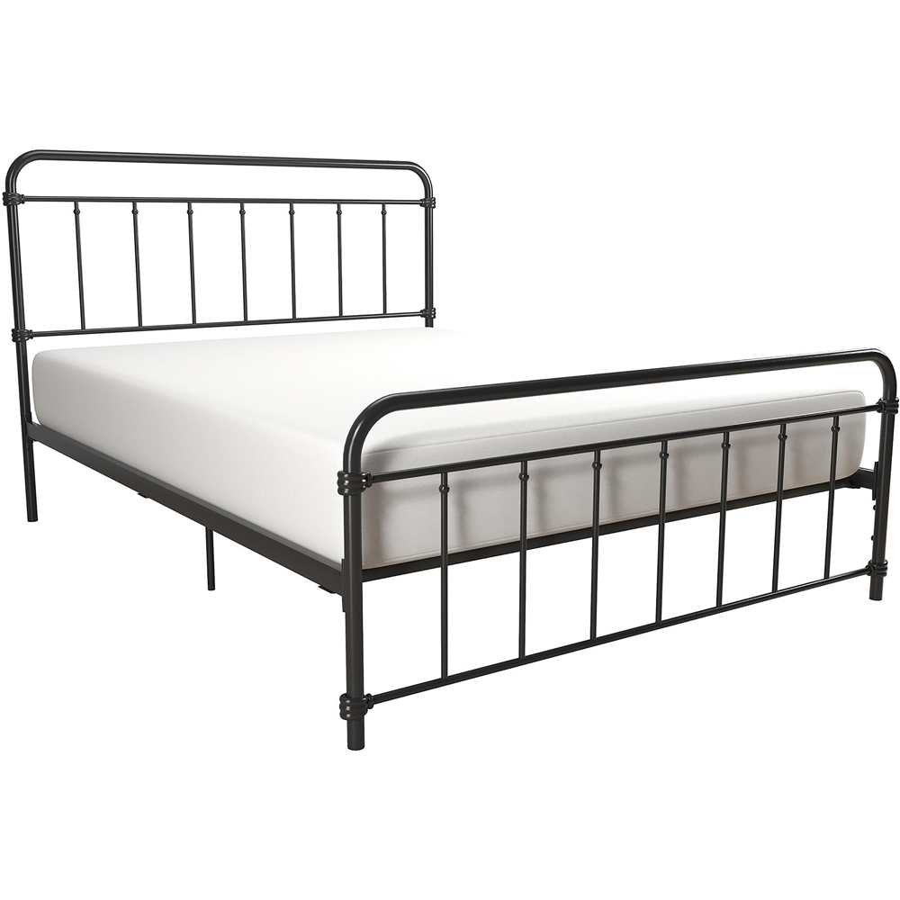 Dorel Wallace Double Black Metal Bed Frame with Headboard Image 3