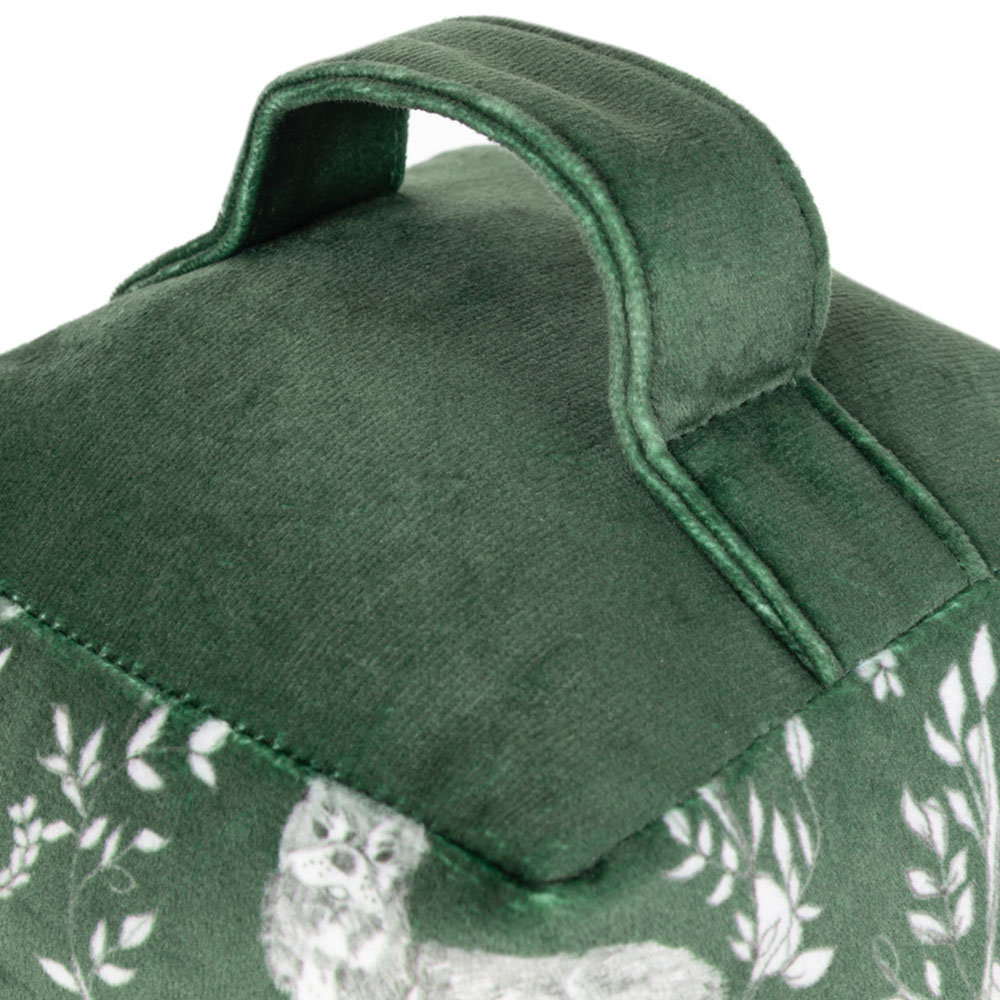 Furn Buckthorn Evergreen Woodland Velvet Reversible Door Stop Image 3