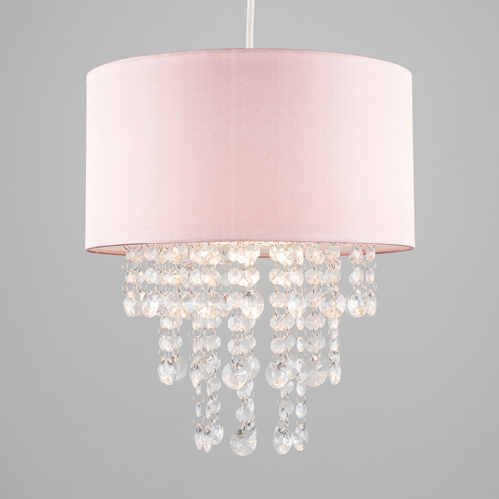 ValueLights Jesmond Dusky Pink Droplet Easy Fit Ceiling Light Shade Image 4
