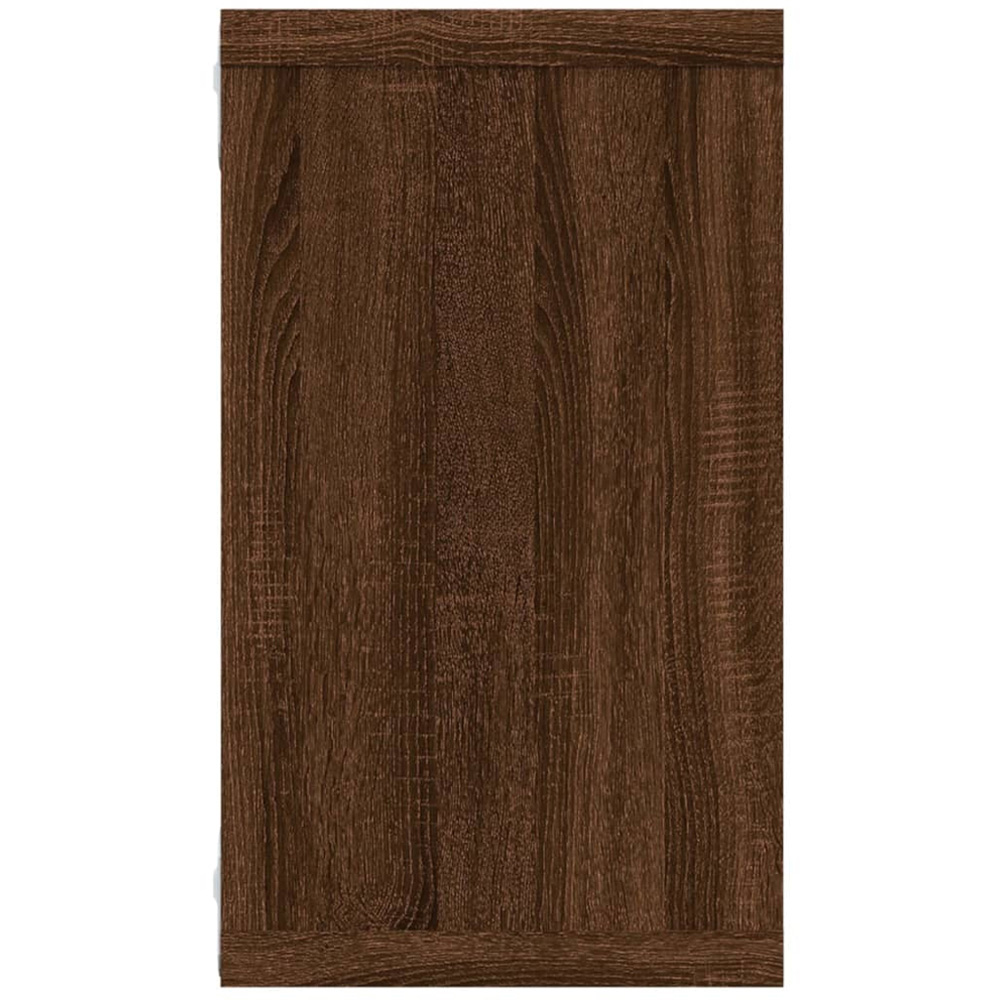 vidaXL 80cm Set of 2 Brown Oak Cube Floating Wall Shelf Image 6