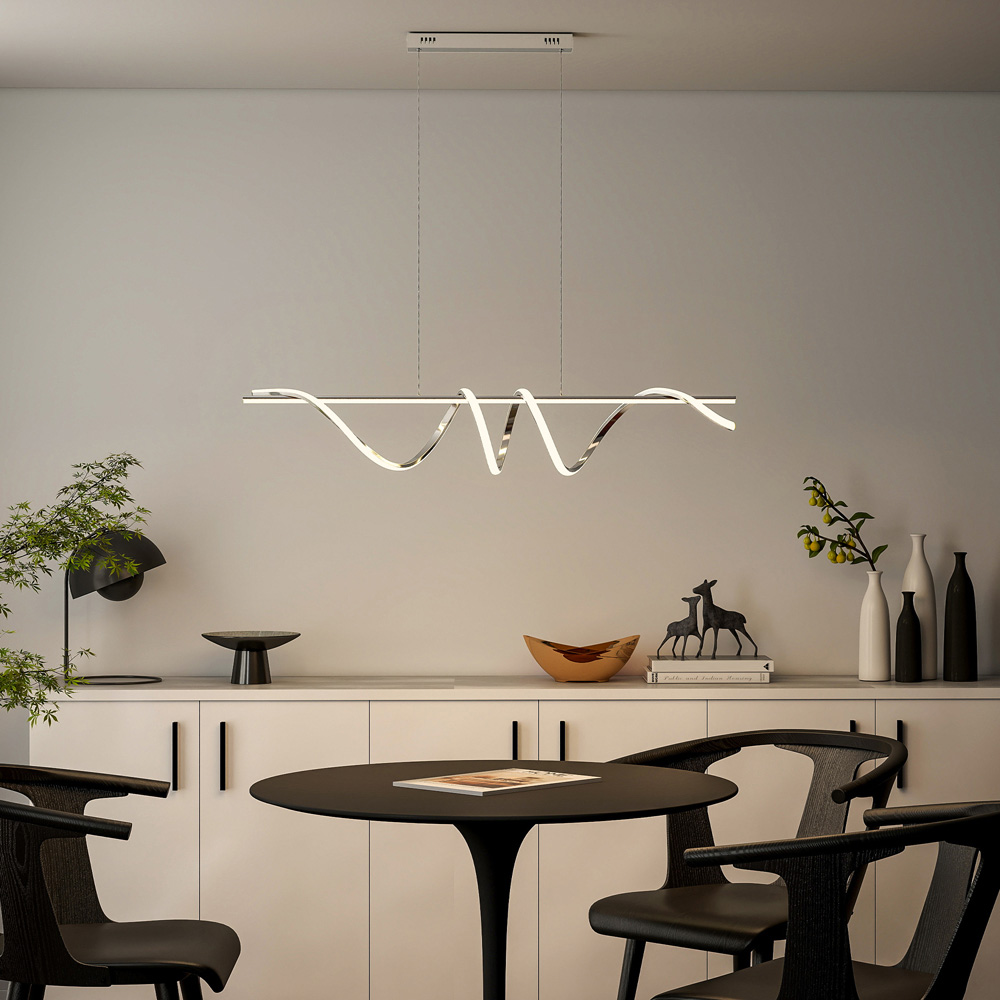 Portland Silver Tone LED Pendant Light Image 2
