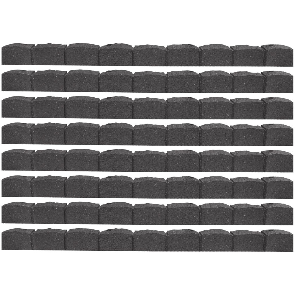 Primeur 9 x 120cm Roman Grey Stone Border Lawn Edging 8 Pack Image 1