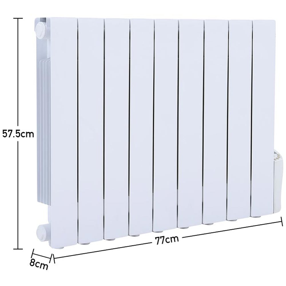 Living and Home White Electric Oil Filled Radiator Space Heater 1500W Image 9