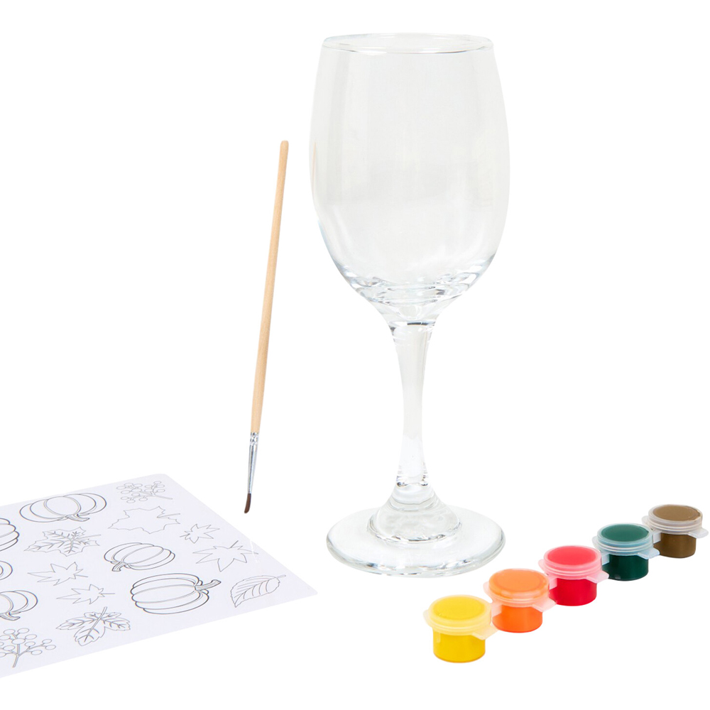 Paint Your Own Autumn Wine Glass Kit Image 5