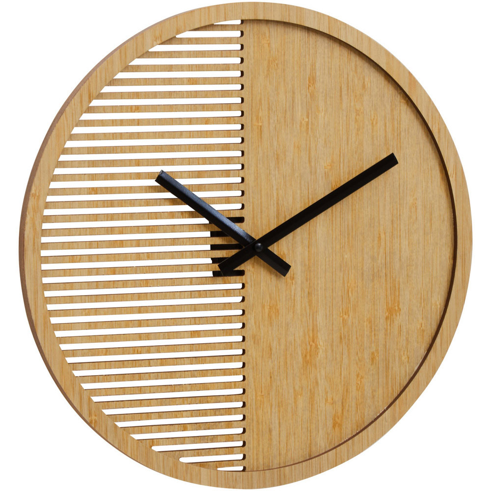 Premier Housewares Vitus Wooden Wall Clock Image 3