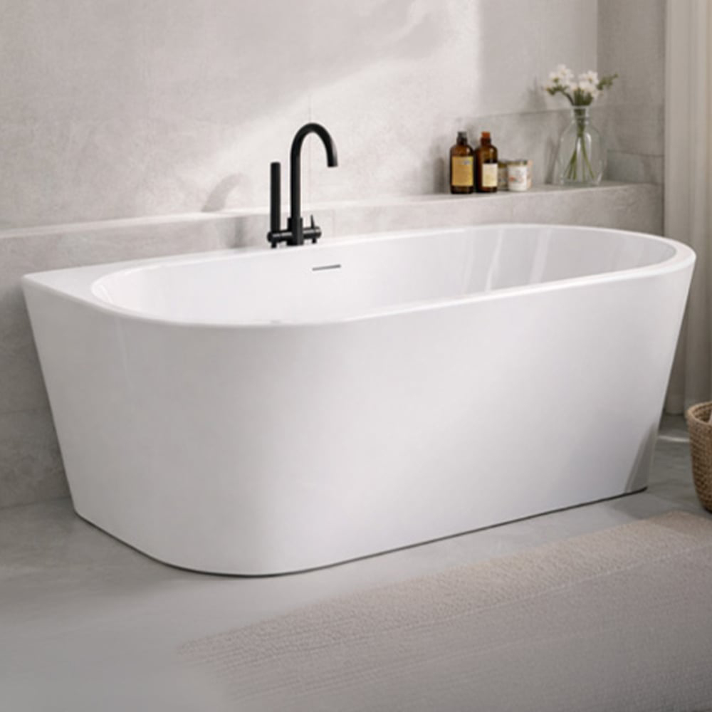 Bathstore Newton Matt Black Floor Standing Bath Shower Mixer Image 2
